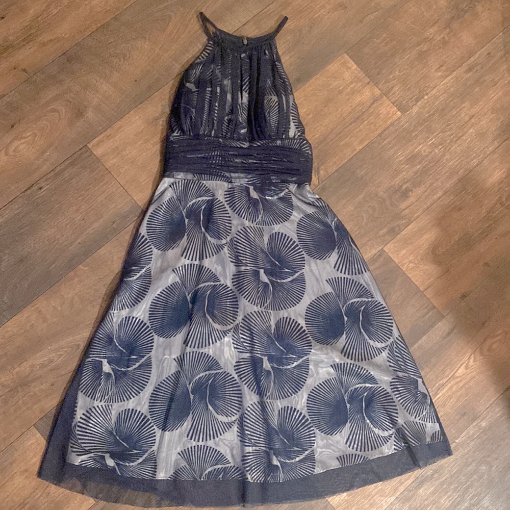 Positive Attitude Size 6 Sheer Blue with White Design Underneath